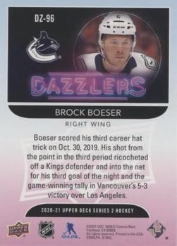 2020-21 Upper Deck - Dazzlers #DZ-96 Brock Boeser Back