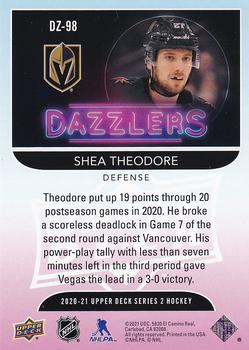 2020-21 Upper Deck - Dazzlers #DZ-98 Shea Theodore Back