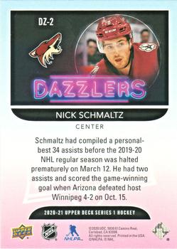 2020-21 Upper Deck - Dazzlers Green #DZ-2 Nick Schmaltz Back