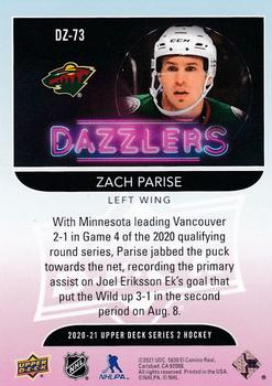 2020-21 Upper Deck - Dazzlers Green #DZ-73 Zach Parise Back
