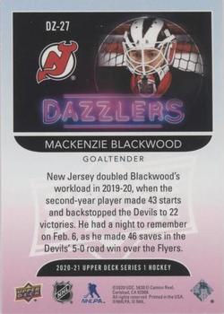 2020-21 Upper Deck - Dazzlers Orange #DZ-27 Mackenzie Blackwood Back