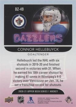 2020-21 Upper Deck - Dazzlers Orange #DZ-49 Connor Hellebuyck Back