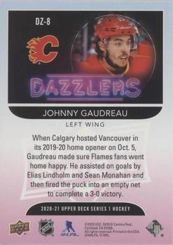 2020-21 Upper Deck - Dazzlers Pink #DZ-8 Johnny Gaudreau Back