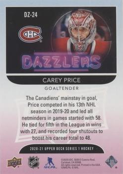 2020-21 Upper Deck - Dazzlers Pink #DZ-24 Carey Price Back