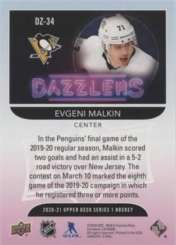 2020-21 Upper Deck - Dazzlers Pink #DZ-34 Evgeni Malkin Back