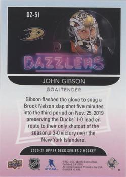 2020-21 Upper Deck - Dazzlers Pink #DZ-51 John Gibson Back
