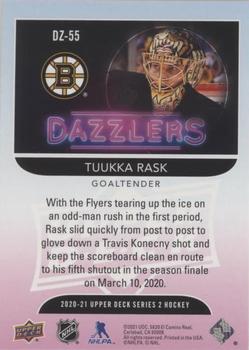 2020-21 Upper Deck - Dazzlers Pink #DZ-55 Tuukka Rask Back