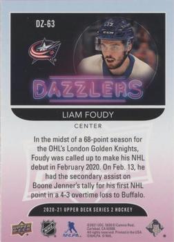 2020-21 Upper Deck - Dazzlers Pink #DZ-63 Liam Foudy Back