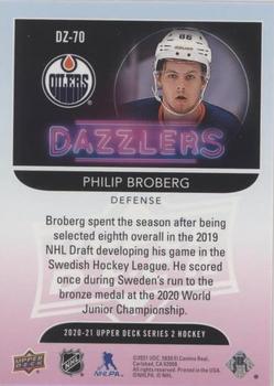 2020-21 Upper Deck - Dazzlers Pink #DZ-70 Philip Broberg Back