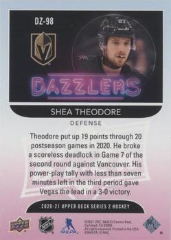 2020-21 Upper Deck - Dazzlers Pink #DZ-98 Shea Theodore Back