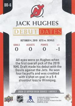 2020-21 Upper Deck - Debut Dates #DD-6 Jack Hughes Back