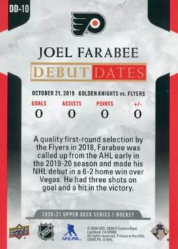 2020-21 Upper Deck - Debut Dates #DD-10 Joel Farabee Back