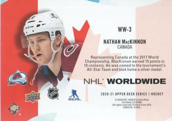 2020-21 Upper Deck - NHL Worldwide #WW-3 Nathan MacKinnon Back