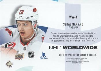 2020-21 Upper Deck - NHL Worldwide #WW-4 Sebastian Aho Back