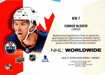 2020-21 Upper Deck - NHL Worldwide #WW-7 Connor McDavid Back