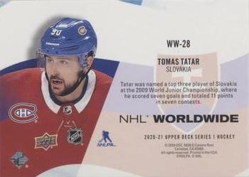 2020-21 Upper Deck - NHL Worldwide #WW-28 Tomas Tatar Back