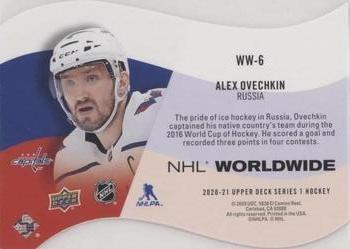 2020-21 Upper Deck - NHL Worldwide Die Cuts #WW-6 Alex Ovechkin Back