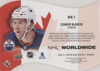 2020-21 Upper Deck - NHL Worldwide Die Cuts #WW-7 Connor McDavid Back