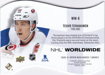 2020-21 Upper Deck - NHL Worldwide Die Cuts #WW-9 Teuvo Teravainen Back