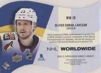 2020-21 Upper Deck - NHL Worldwide Die Cuts #WW-19 Oliver Ekman-Larsson Back