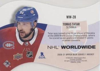2020-21 Upper Deck - NHL Worldwide Die Cuts #WW-28 Tomas Tatar Back