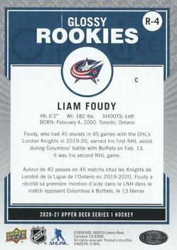 2020-21 Upper Deck - O-Pee-Chee Glossy Rookies Bronze #R-4 Liam Foudy Back
