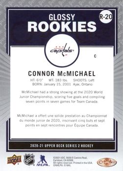 2020-21 Upper Deck - O-Pee-Chee Glossy Rookies Bronze #R-20 Connor McMichael Back