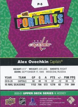 2020-21 Upper Deck - UD Portraits #P-5 Alex Ovechkin Back