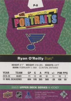 2020-21 Upper Deck - UD Portraits Gold #P-8 Ryan O'Reilly Back