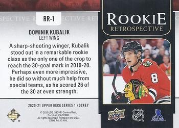 2020-21 Upper Deck - Rookie Retrospective #RR-1 Dominik Kubalik Back