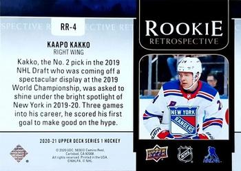 2020-21 Upper Deck - Rookie Retrospective #RR-4 Kaapo Kakko Back
