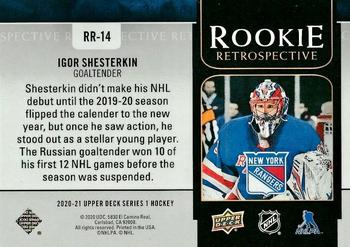 2020-21 Upper Deck - Rookie Retrospective #RR-14 Igor Shesterkin Back