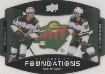 2020-21 Upper Deck - Clear Cut Foundations Duos #CCF-ZF Kevin Fiala / Mats Zuccarello Front