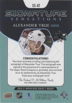 2020-21 Upper Deck - Signature Sensations #SS-AT Alexander True Back