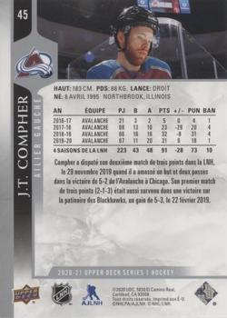 2020-21 Upper Deck - French #45 J.T. Compher Back