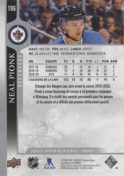 2020-21 Upper Deck - French #196 Neal Pionk Back