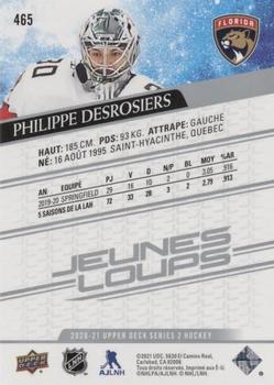 2020-21 Upper Deck - French #465 Philippe Desrosiers Back