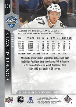2020-21 Upper Deck - French #683 Connor McDavid Back