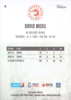 2019-20 OFS Classic #16 David Musil Back