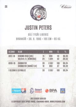 2019-20 OFS Classic #26 Justin Peters Back