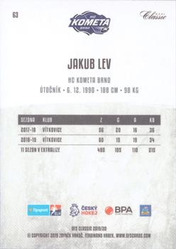 2019-20 OFS Classic #63 Jakub Lev Back