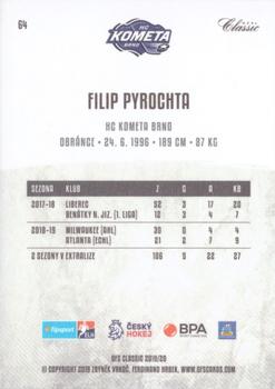2019-20 OFS Classic #64 Filip Pyrochta Back