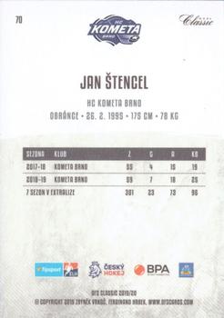 2019-20 OFS Classic #70 Jan Stencel Back