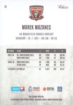 2019-20 OFS Classic #73 Marek Mazanec Back