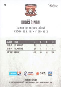 2019-20 OFS Classic #75 Lukas Cingel Back
