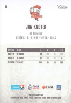 2019-20 OFS Classic #93 Jan Knotek Back