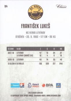 2019-20 OFS Classic #184 Frantisek Lukes Back