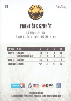 2019-20 OFS Classic #185 Frantisek Gerhat Back