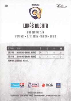 2019-20 OFS Classic #294 Lukas Buchta Back