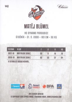 2019-20 OFS Classic #443 Matej Blümel Back